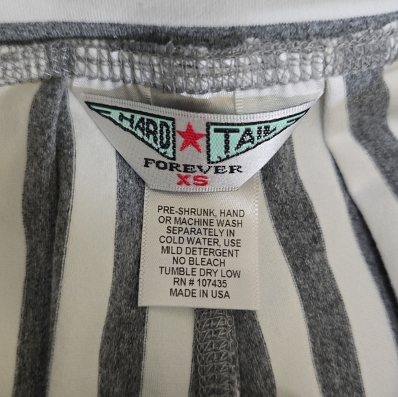 Hard Tail Slouchy Joggers in Heathered Grey Stripes XS Dropped Crotch Cropped - Picture 8 of 8